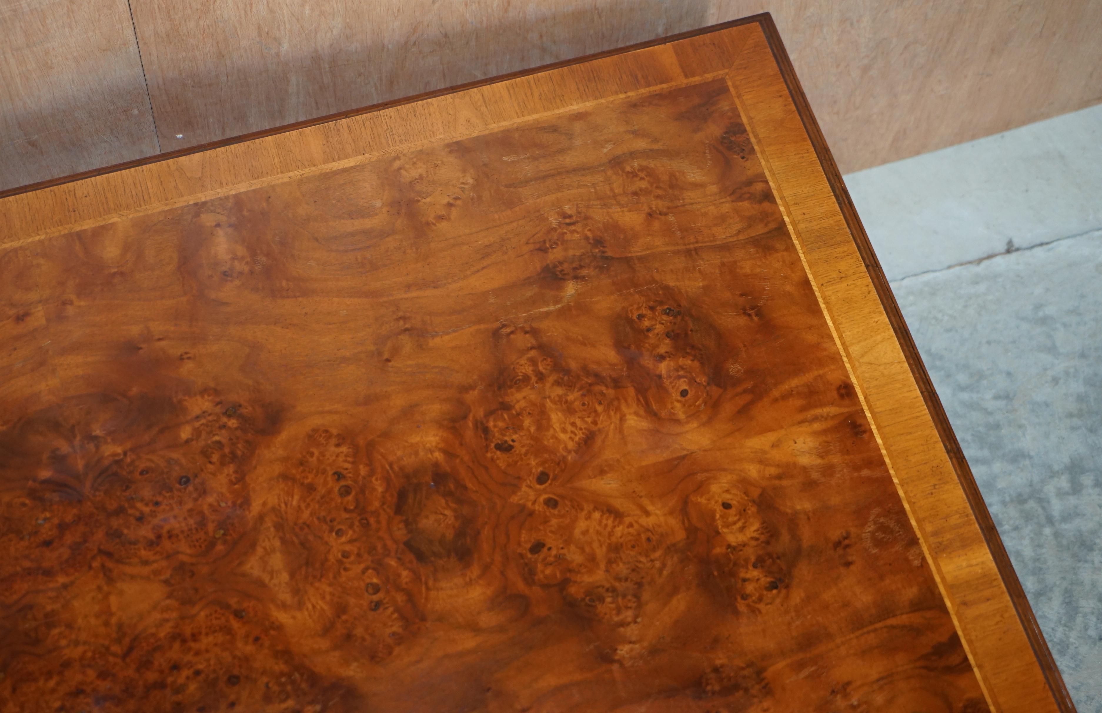 Double Sided Brights of Nettlebed Double Sided Burr Walnut & Elm Coffee Table 4