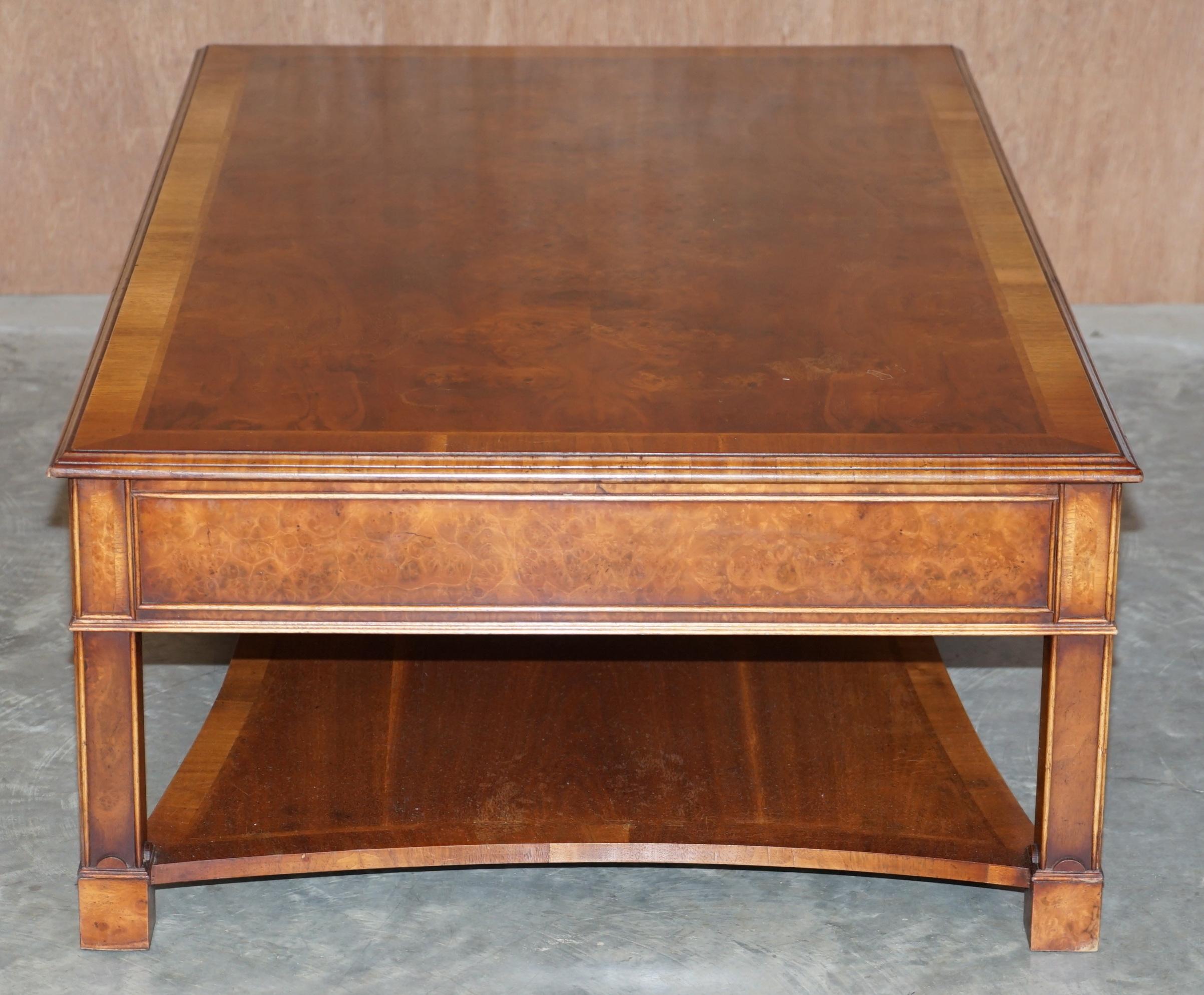 Double Sided Brights of Nettlebed Double Sided Burr Walnut & Elm Coffee Table 6