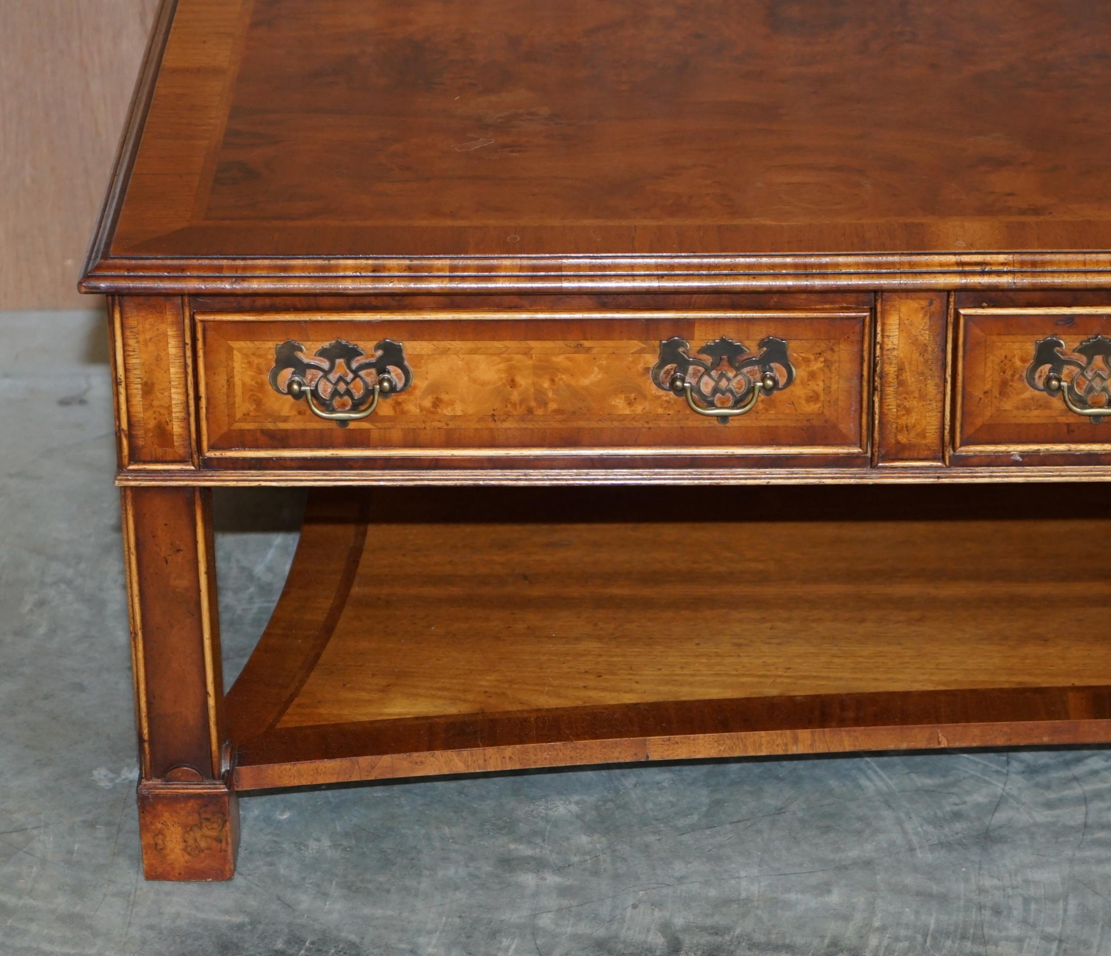 elm with chrome leg coffee table with drawers