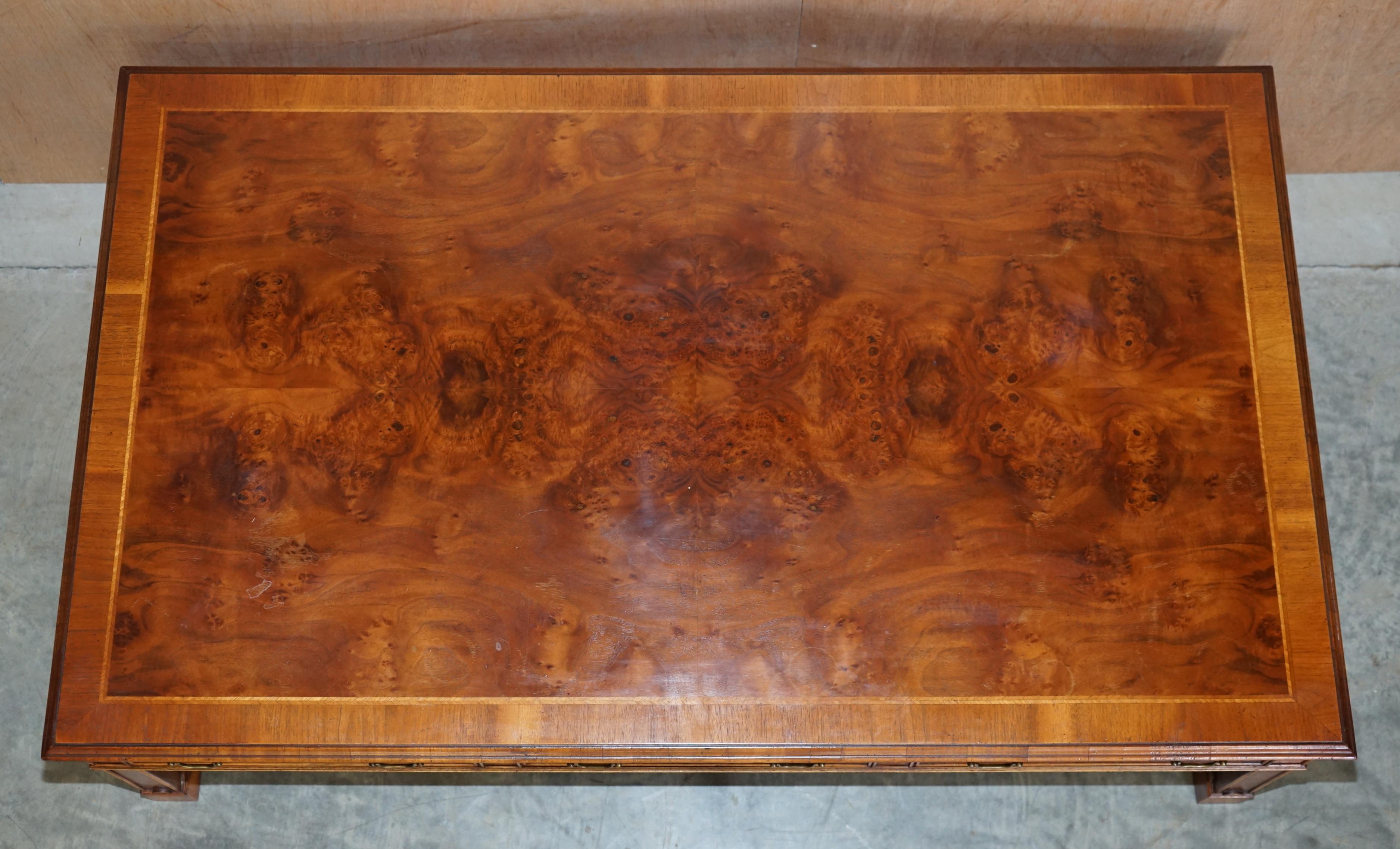 20th Century Double Sided Brights of Nettlebed Double Sided Burr Walnut & Elm Coffee Table