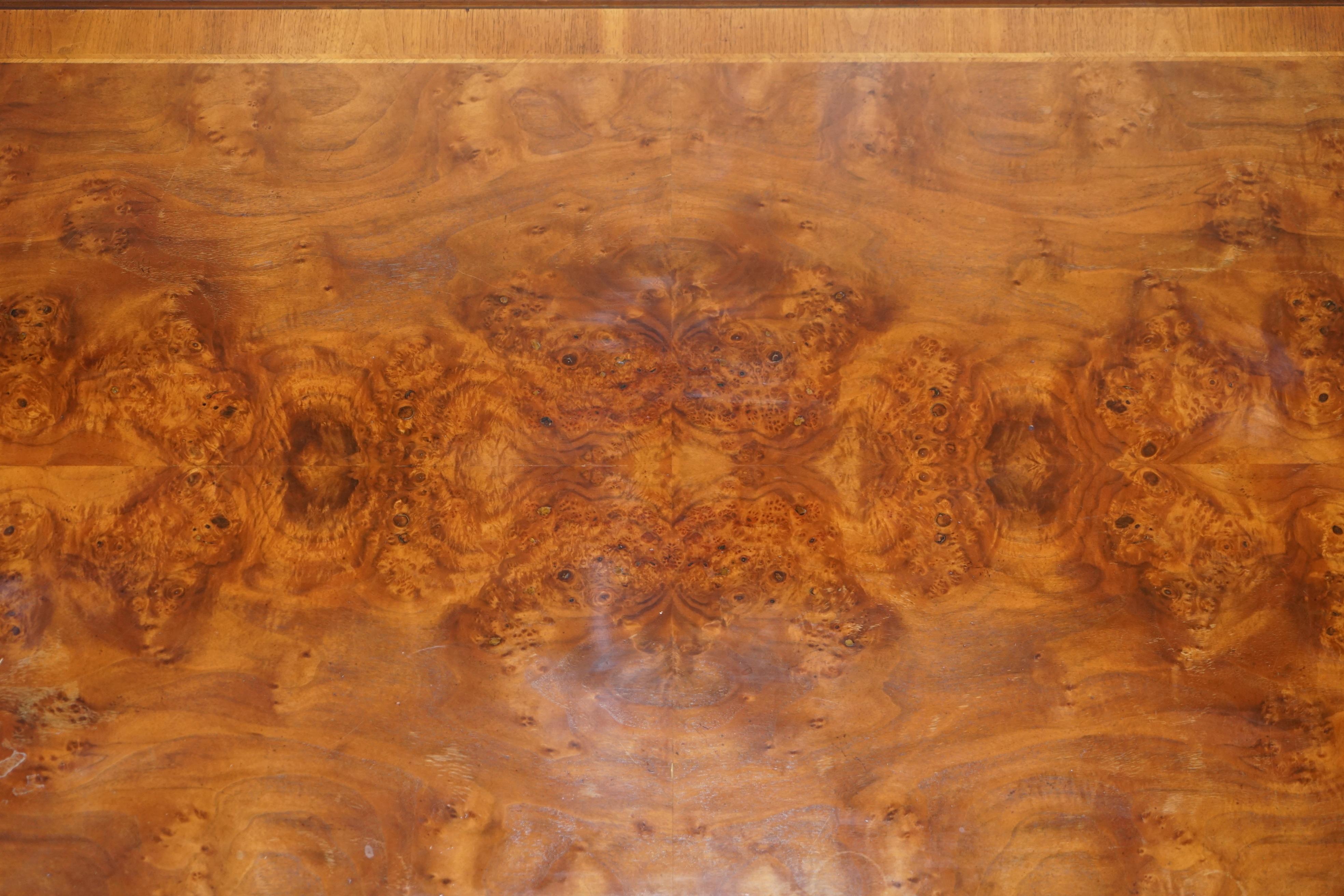 Double Sided Brights of Nettlebed Double Sided Burr Walnut & Elm Coffee Table 1