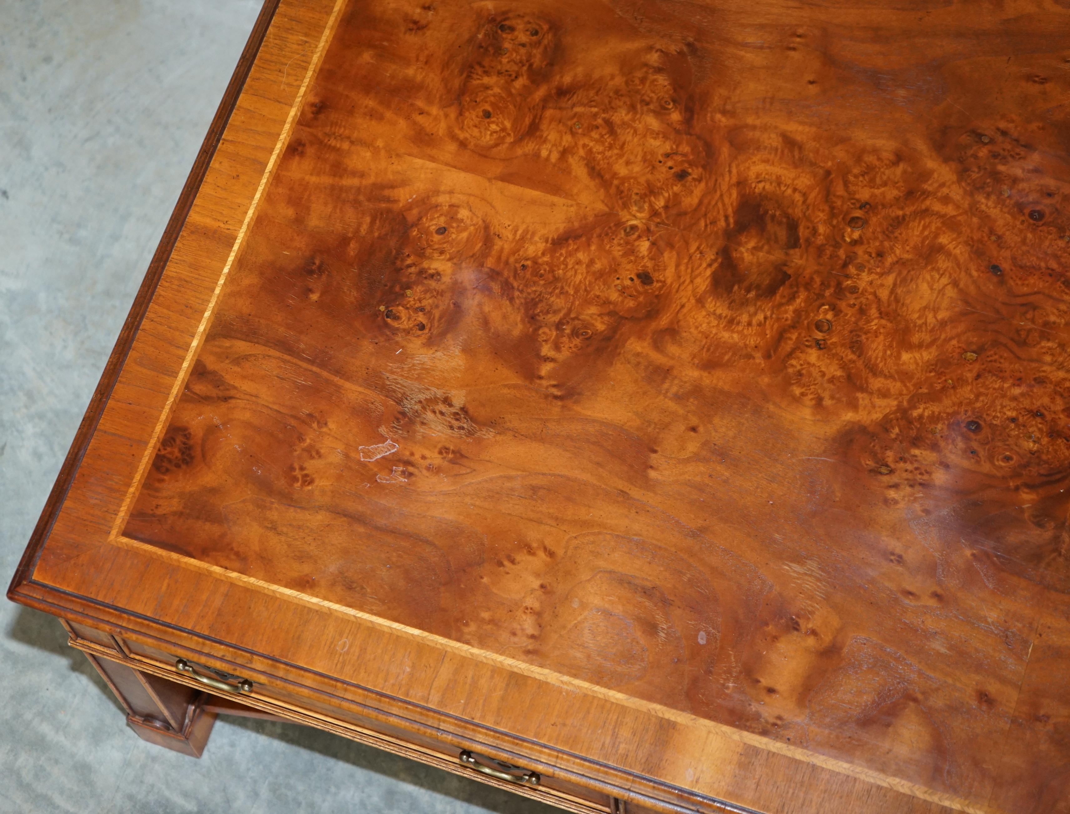 Double Sided Brights of Nettlebed Double Sided Burr Walnut & Elm Coffee Table 2