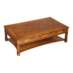 Double Sided Brights of Nettlebed Double Sided Burr Walnut & Elm Coffee Table