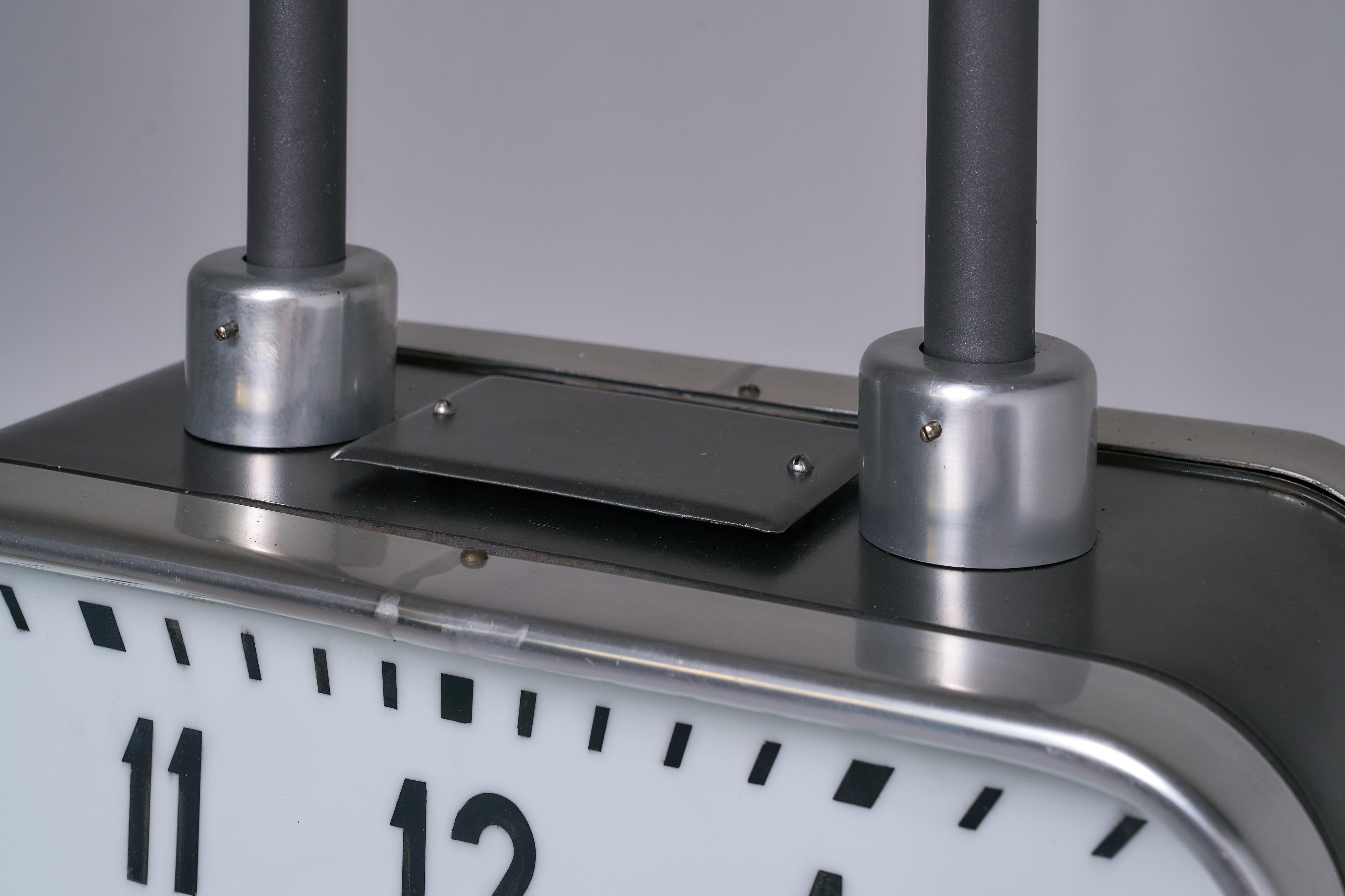 Double-Sided Ceiling clock by Gio Ponti for Enrico Boselli, Italy, 1940's For Sale 1