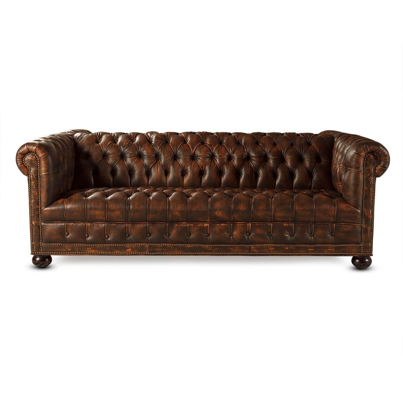 American Double Sided Chesterfield Sofa For Sale