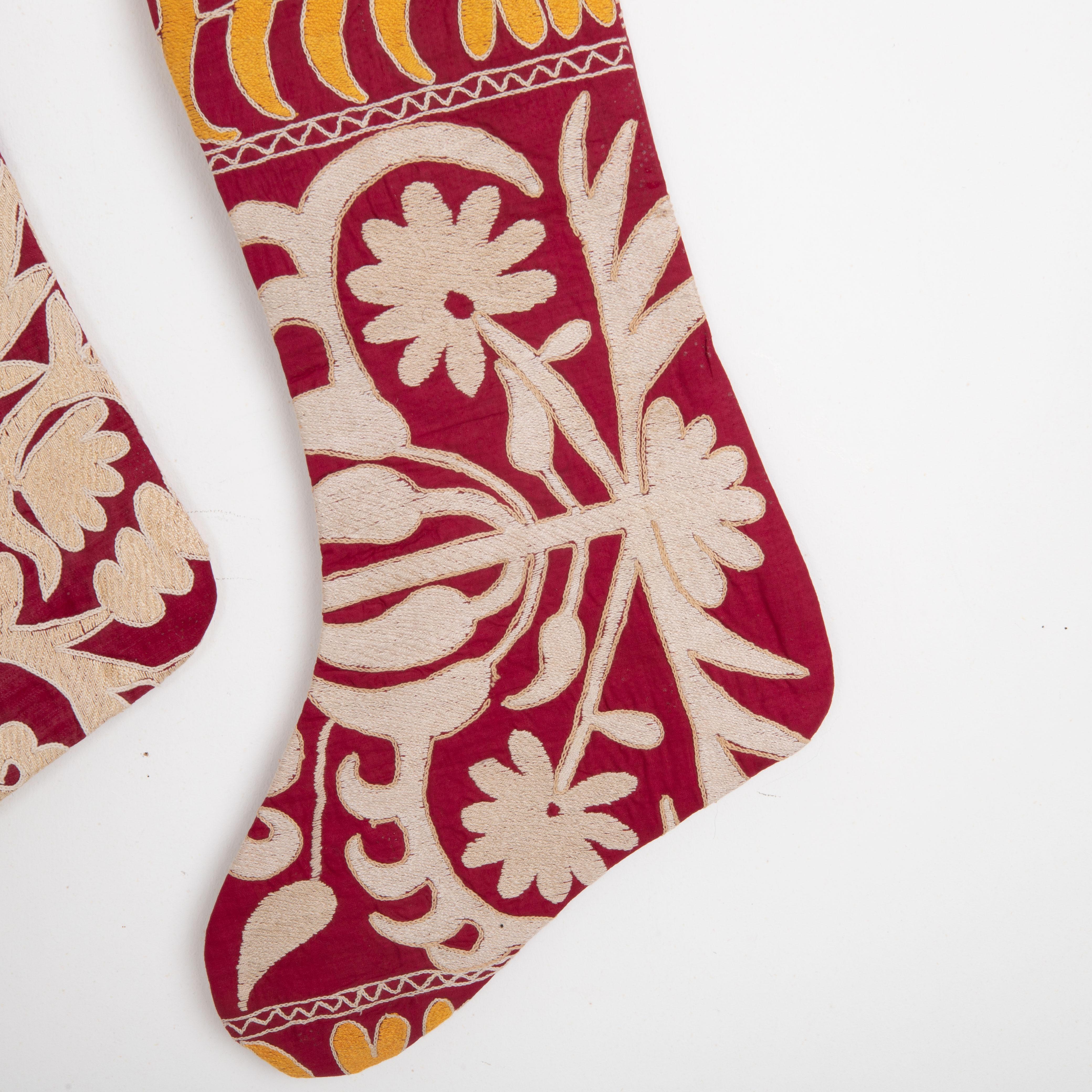 Doppelseitiges Weihnachts Stocking aus chinesischen Deko-Teppichfragmenten aus Fragmenten (Usbekisch) im Angebot
