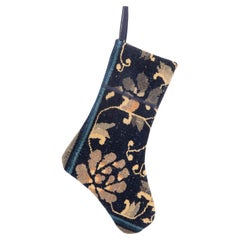 Double Sided Christmas Stocking Made from Chinese Deco Rug Fragments