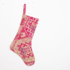 Double Sided Christmas Stockings Made from Vintage Uzbek Lakai Embroidery