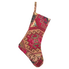 Double Sided Christmas Stockings Made from Vintage Uzbek Lakai Embroidery Fragme