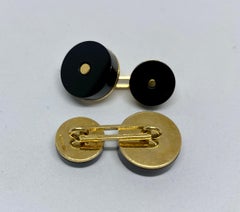 Tom Ford Double-Sided Cufflinks in 18K Yellow Gold and Black Onyx