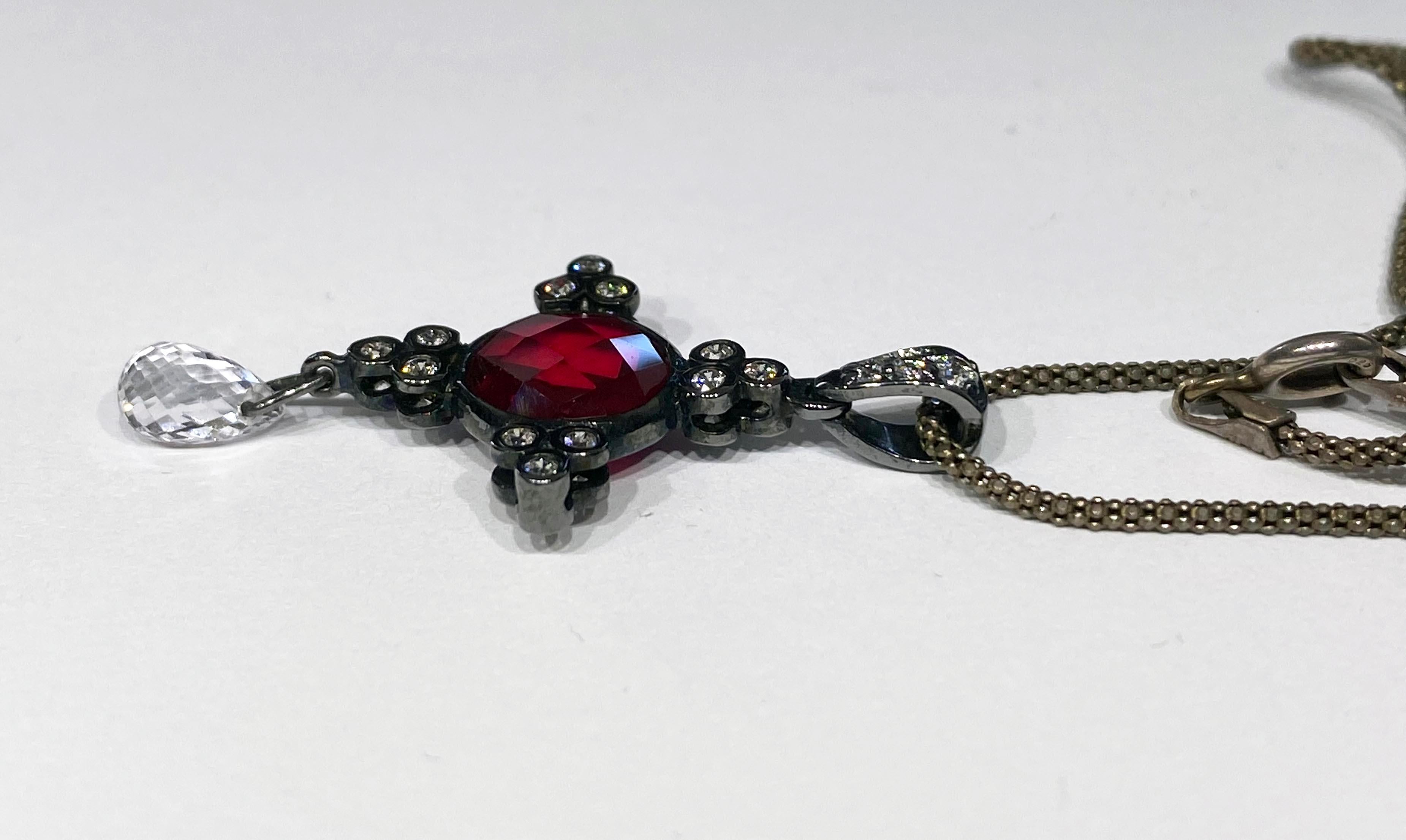 A Sapphire and Ruby Pendant  In New Condition In Seattle, WA