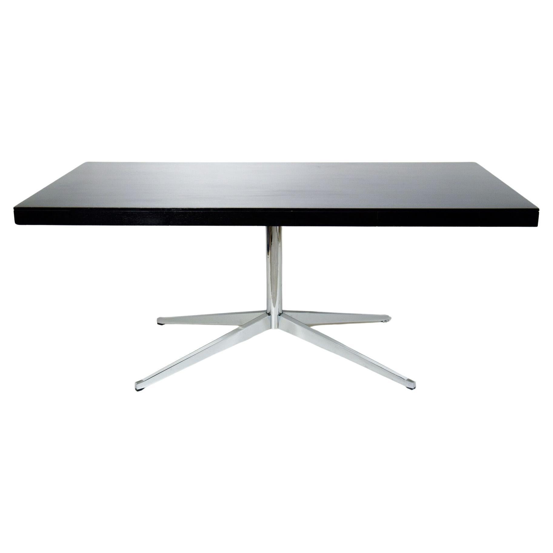 Double Sided Desk in Black Lacquered by Florence Knoll, 1960s