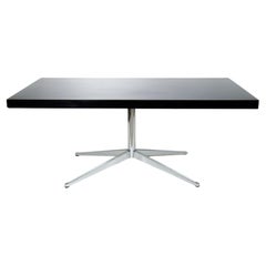 Doppelseitiger Schreibtisch in Schwarz lackiert von Florence Knoll, 1960er Jahre