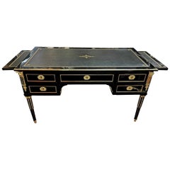 Double Sided Desk Writing Table, Napoleon III, France, 19th Century