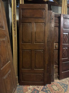 Double-sided door in carved oak wood, France
