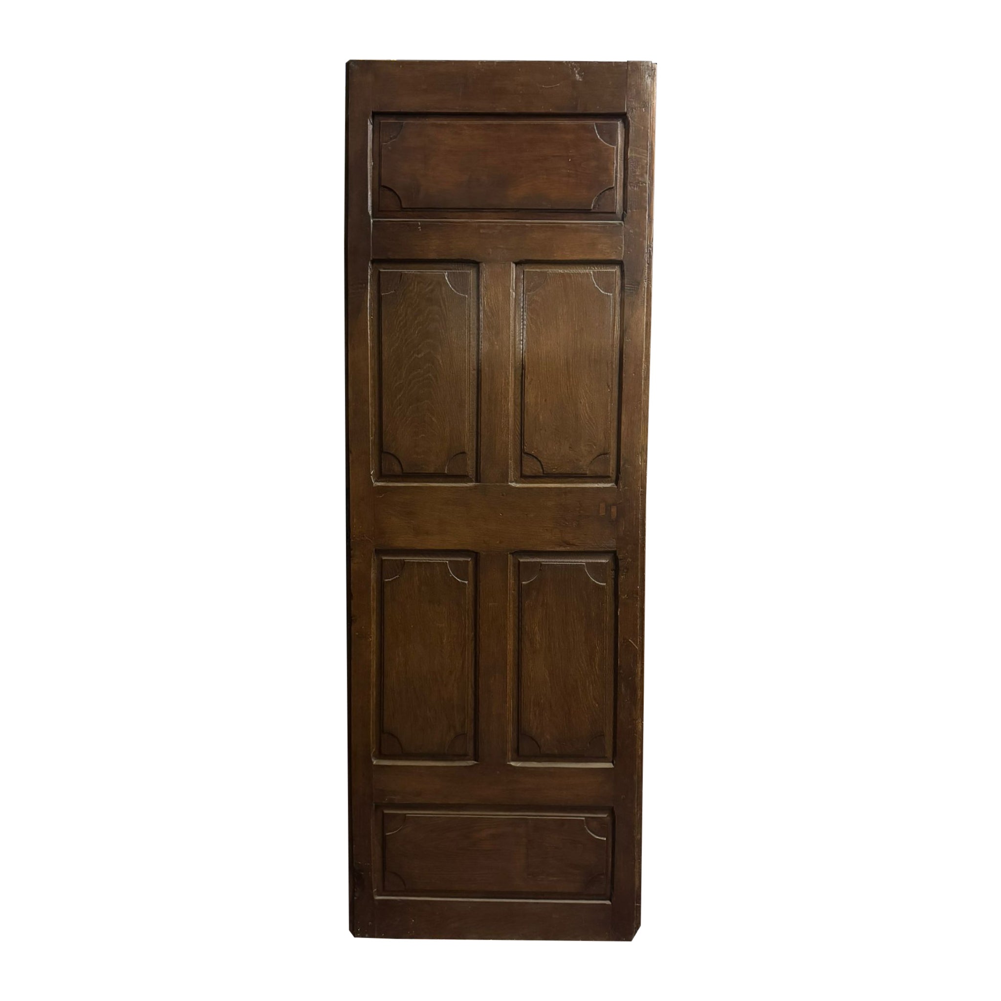 Double-sided door in carved oak wood, France