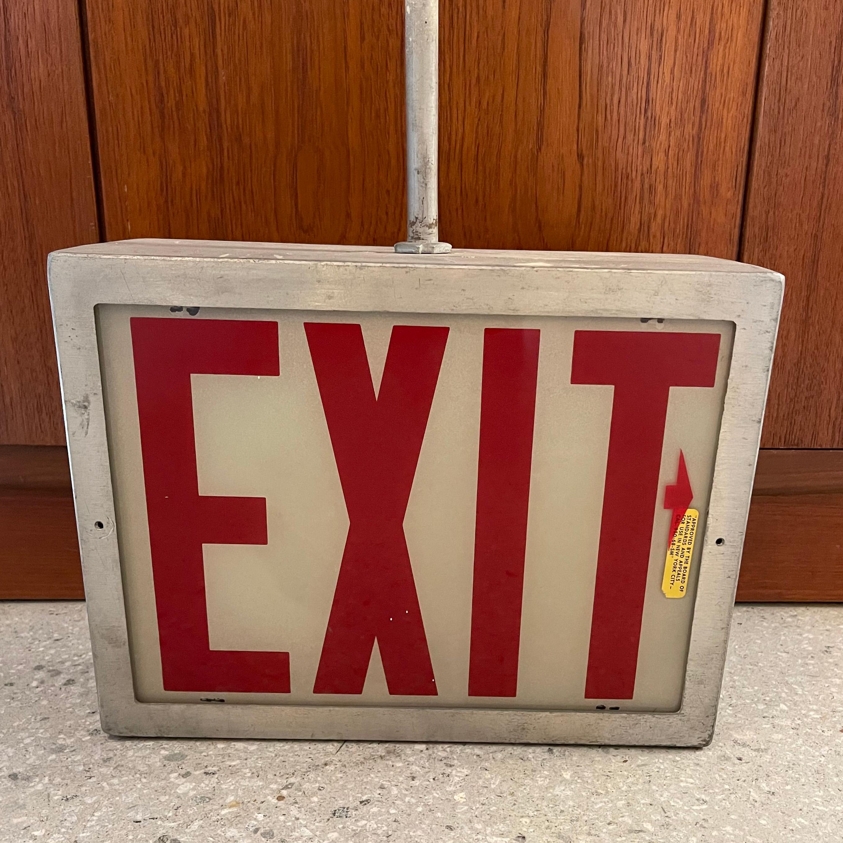 pendant mounted exit sign
