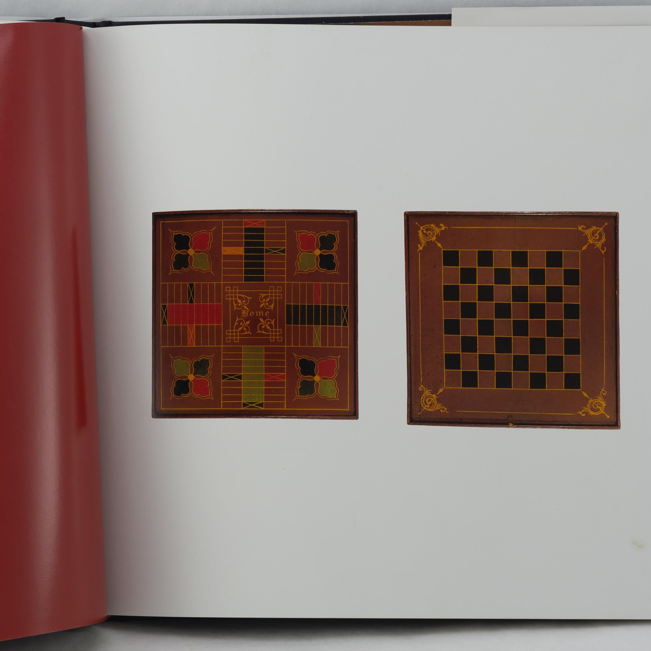 Folk Art Double Sided Game Board, Parcheesi and Checkers