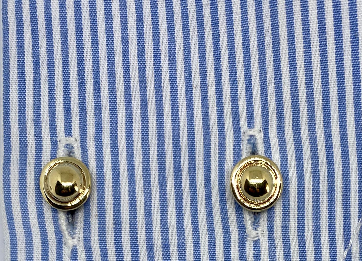 Double-Sided Gilt Sterling Cufflinks For Sale 1