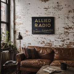 Double sided hand crafted Allied Radio sign