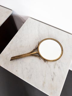 Doppelseitiger Handspiegel von Ivar Ålenius Björk für Ystad-Metall, Schweden, 1940er Jahre