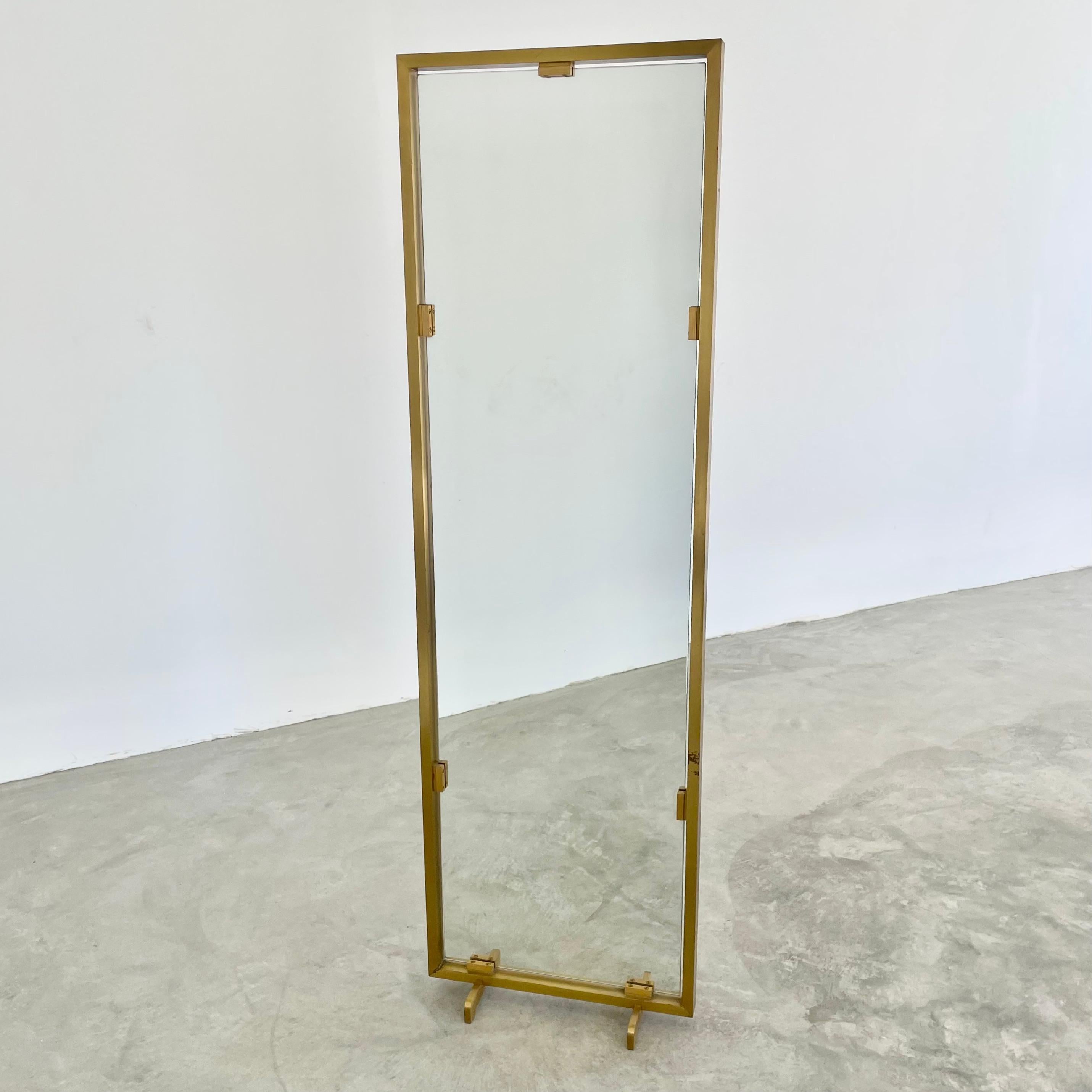 Double Sided Italian Brass Floor Mirror 5