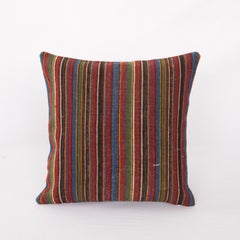 Double Sided Kilim Pillow Cover Made From an Antique Kilim