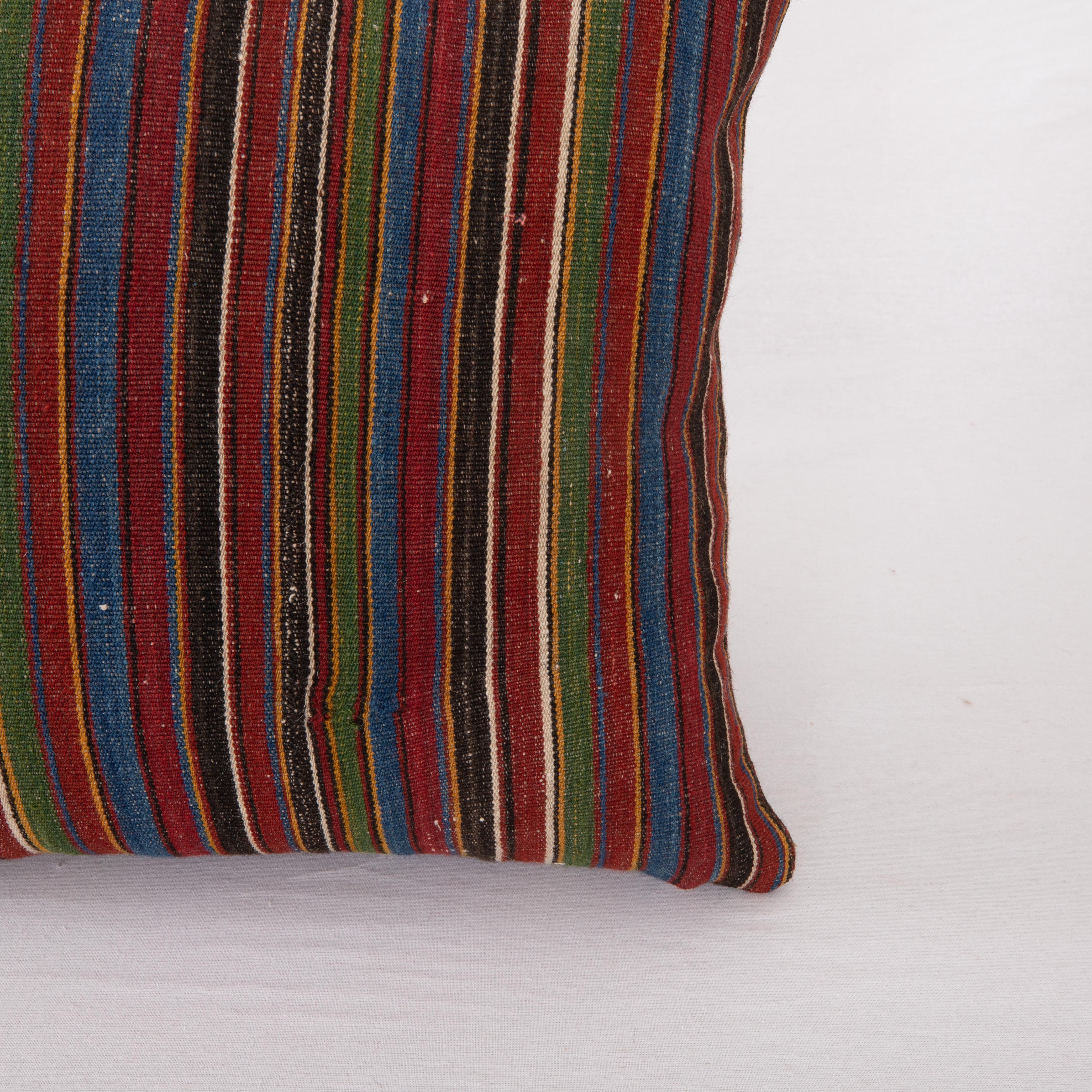 Azerbaijani Double Sided Kilim Pillow Cover Made From an Antique Kilim For Sale