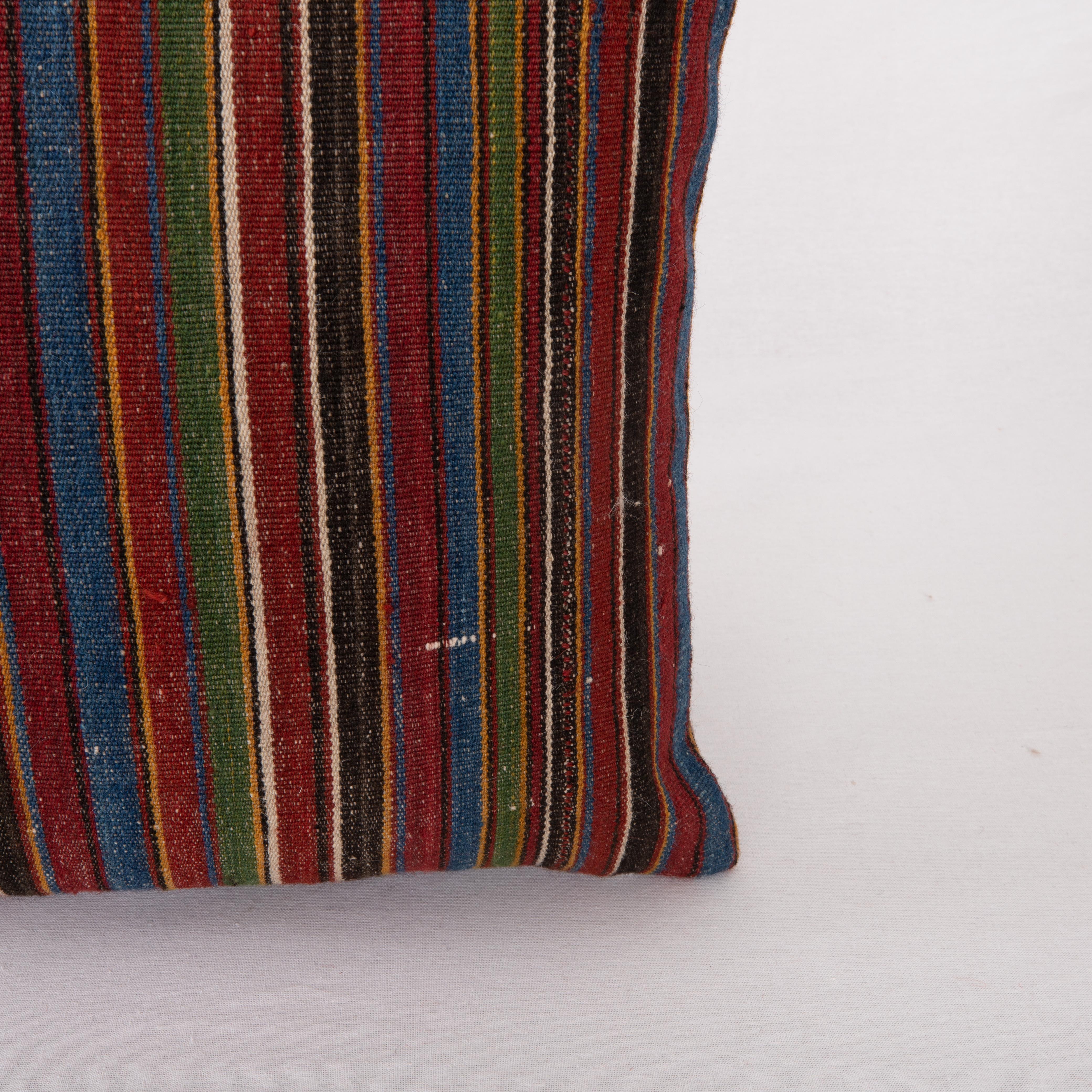 Azerbaijani Double Sided Kilim Pillow Cover Made From an Antique Kilim For Sale