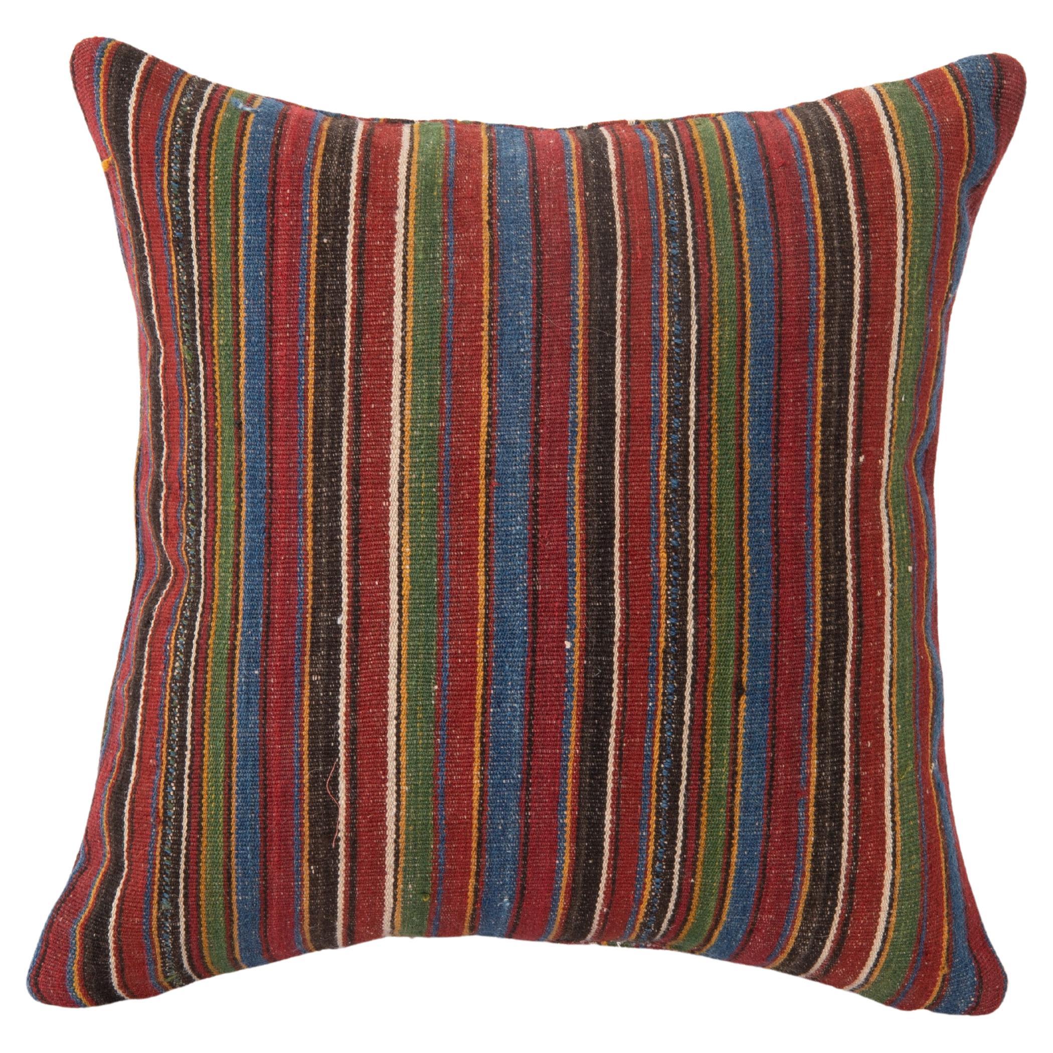 Double Sided Kilim Pillow Cover Made From an Antique Kilim For Sale