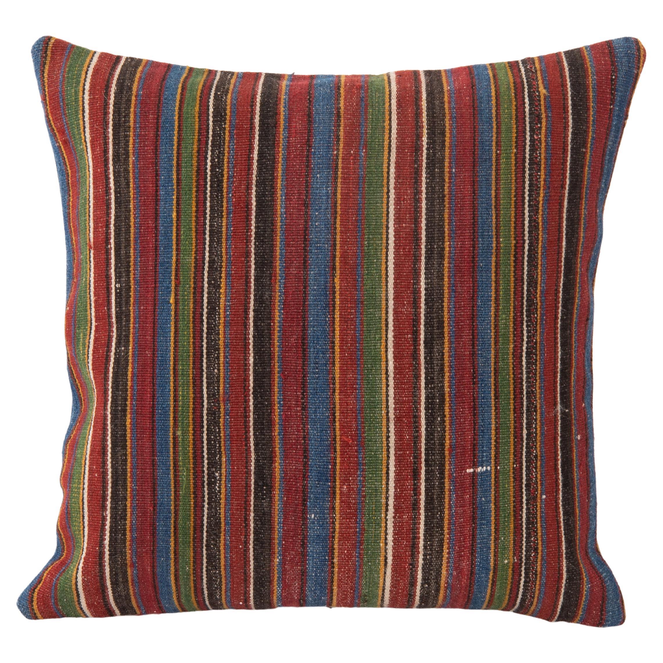 Double Sided Kilim Pillow Cover Made From an Antique Kilim For Sale