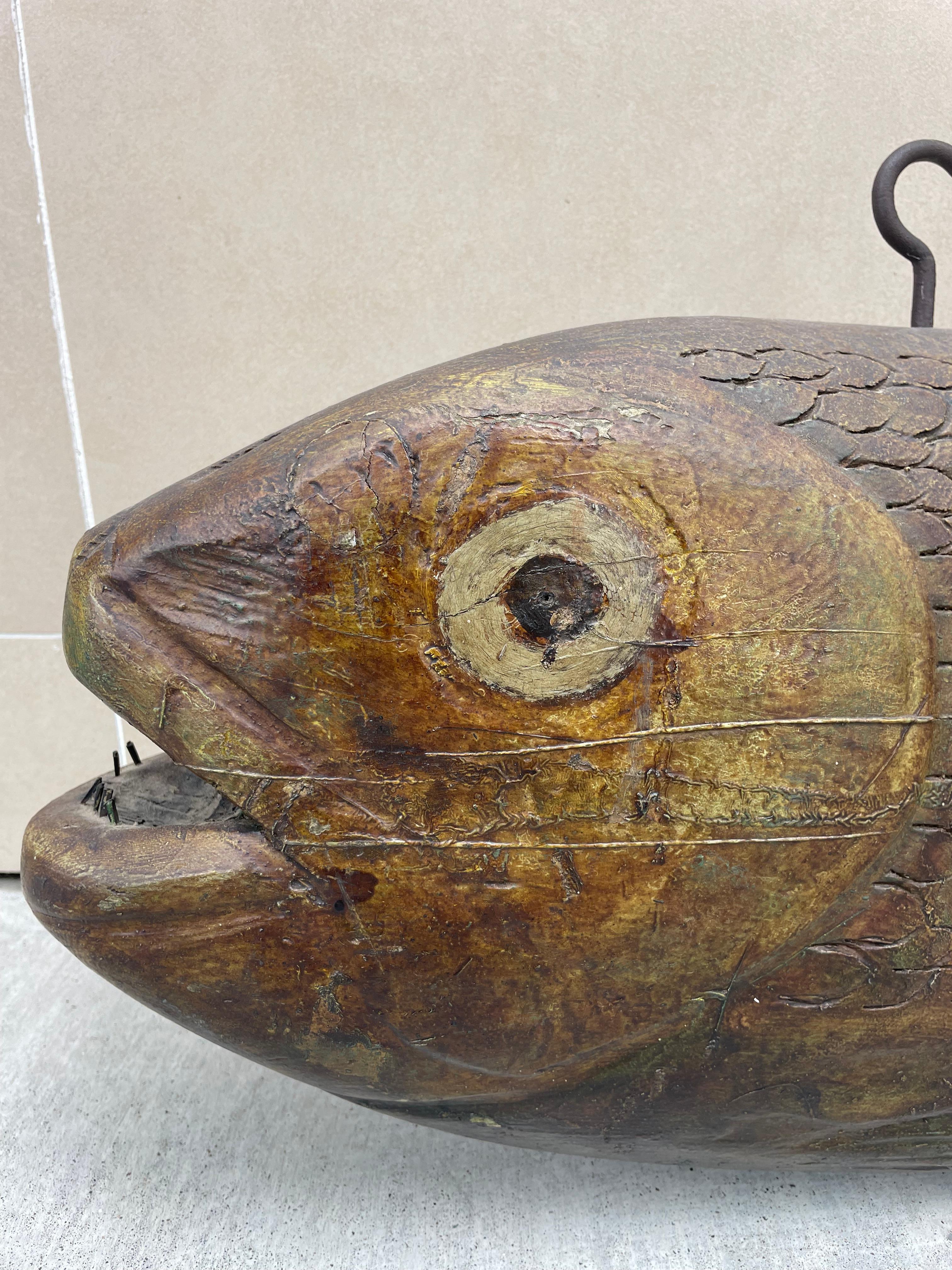 Double face Fin du 19ème C. C. Panneau de pêcheur anglais en vente 2