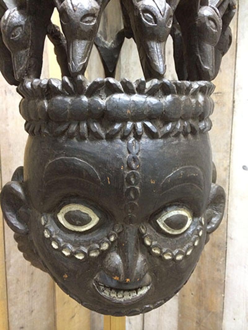 Double-Sided Mask, Ekoi Folk, Grasslands, Cameroon 1