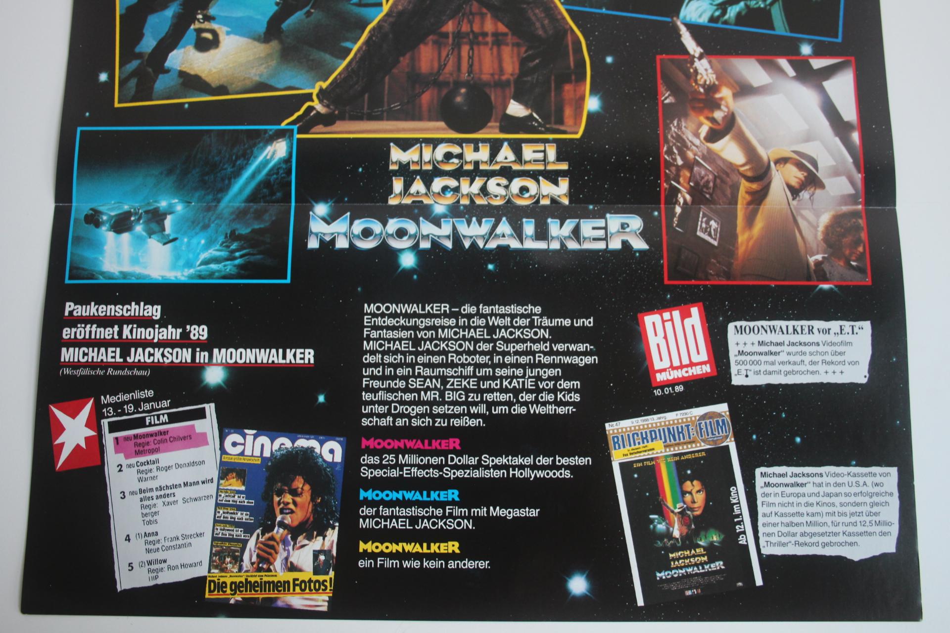 Doppelseitiges Filmplakat - Michael Jackson: Moonwalker, 1989 im Angebot 3
