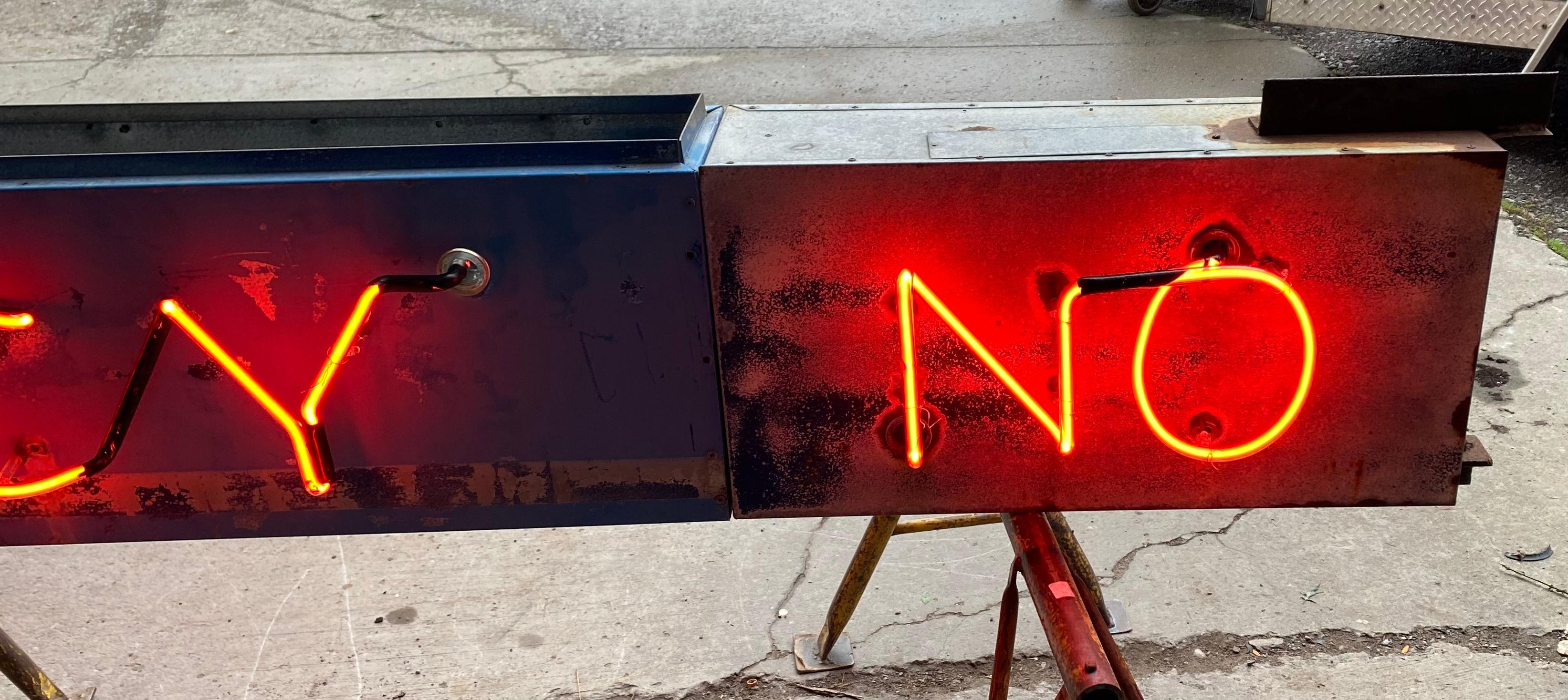Double sided Neon sign salvaged from Sleepy Hollow Motel 