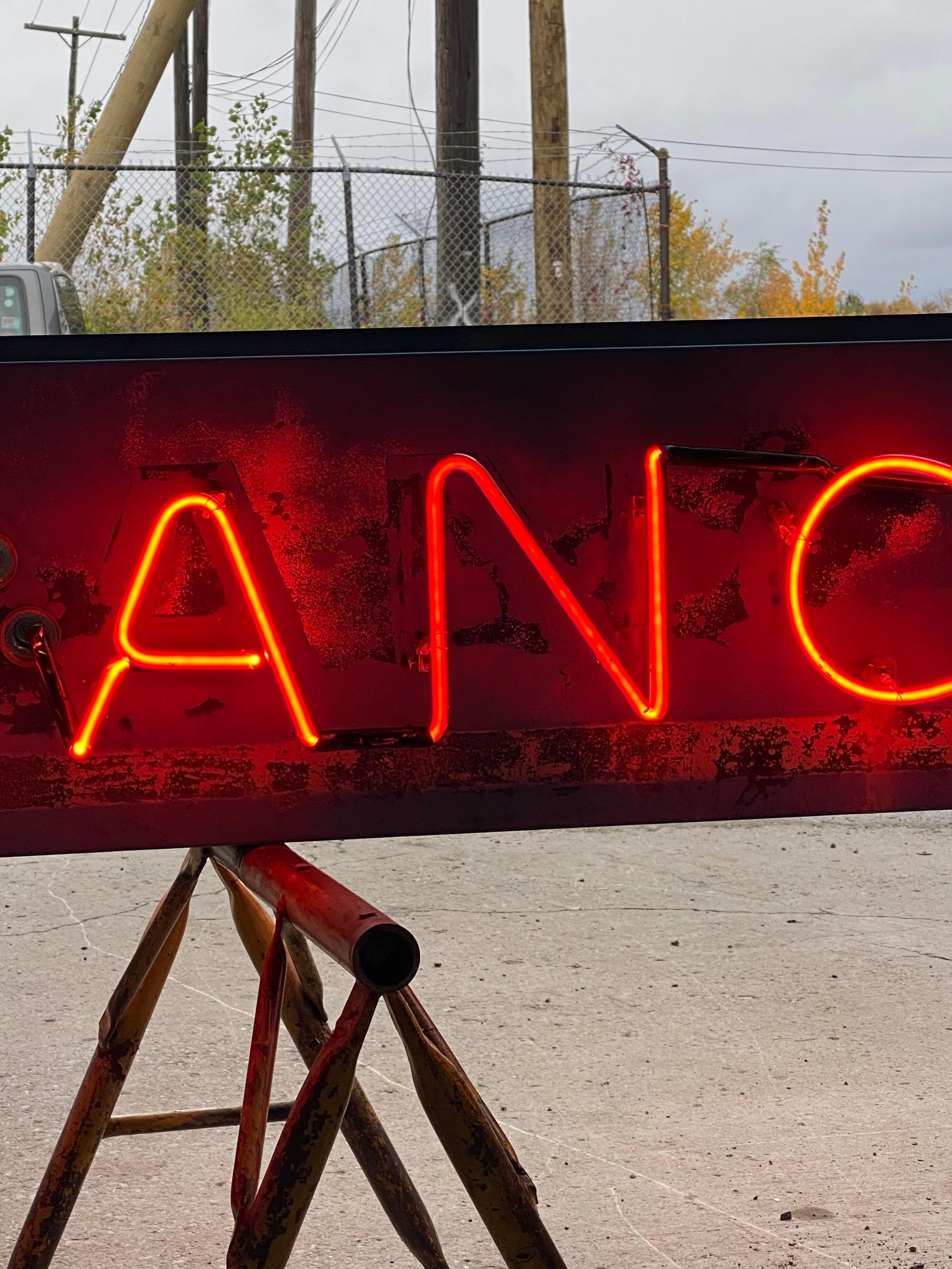 American Double sided Neon sign salvaged from Sleepy Hollow Motel 