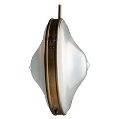 Vintage Double Sided Pendant with Brass Surround