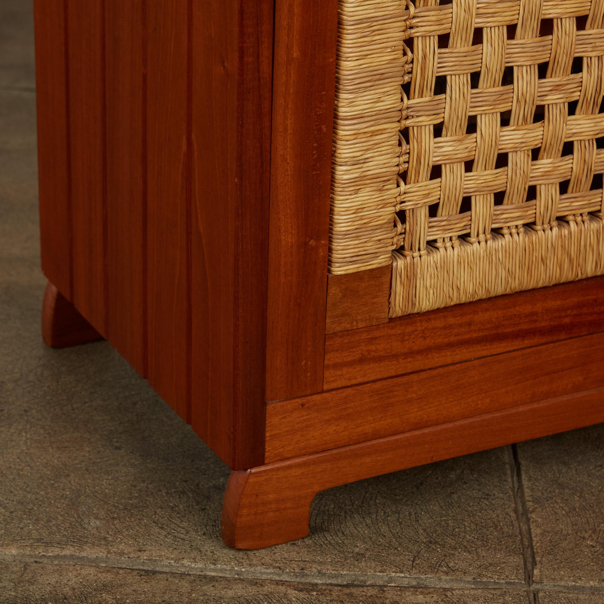 Double Sided Rattan Credenza by Michael van Beuren for Domus Mexico 3