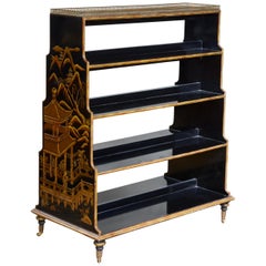 Double Sided Regency Chinoiserie Bookcase