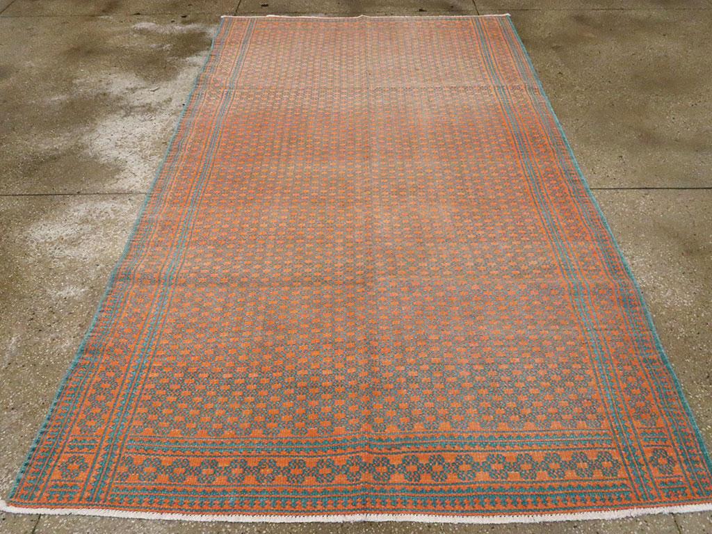 Tappeto persiano a trama piatta a due lati reversibile della metà del XX secolo Rug & Kilim in vendita 3