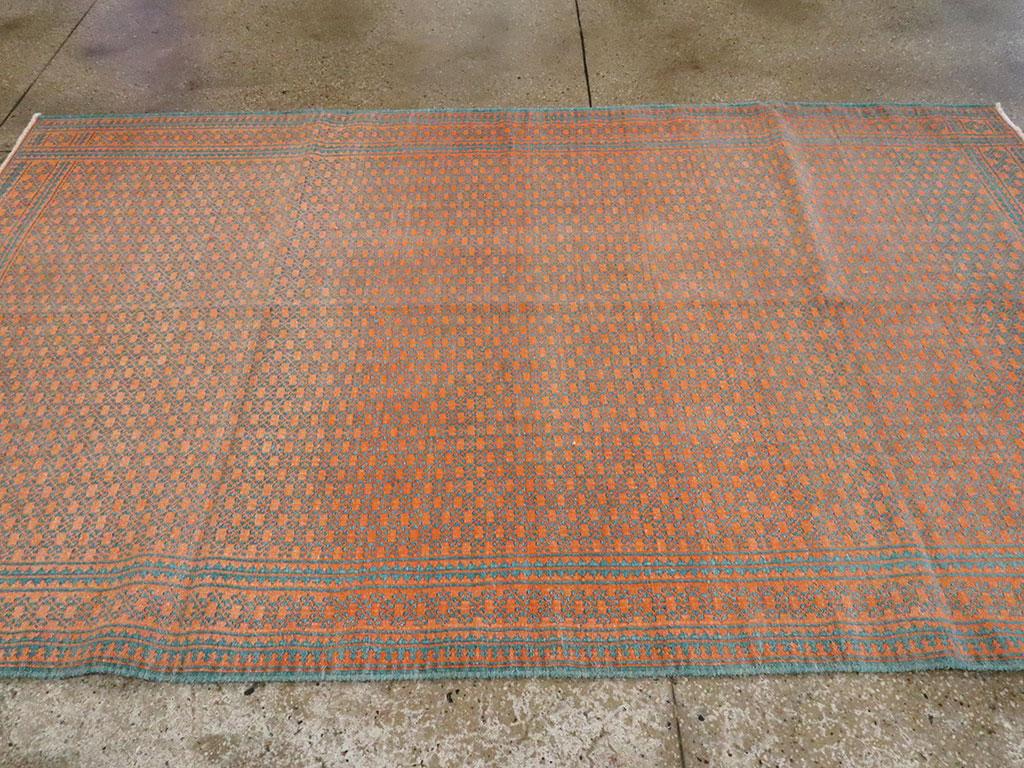 Tappeto persiano a trama piatta a due lati reversibile della metà del XX secolo Rug & Kilim in vendita 6