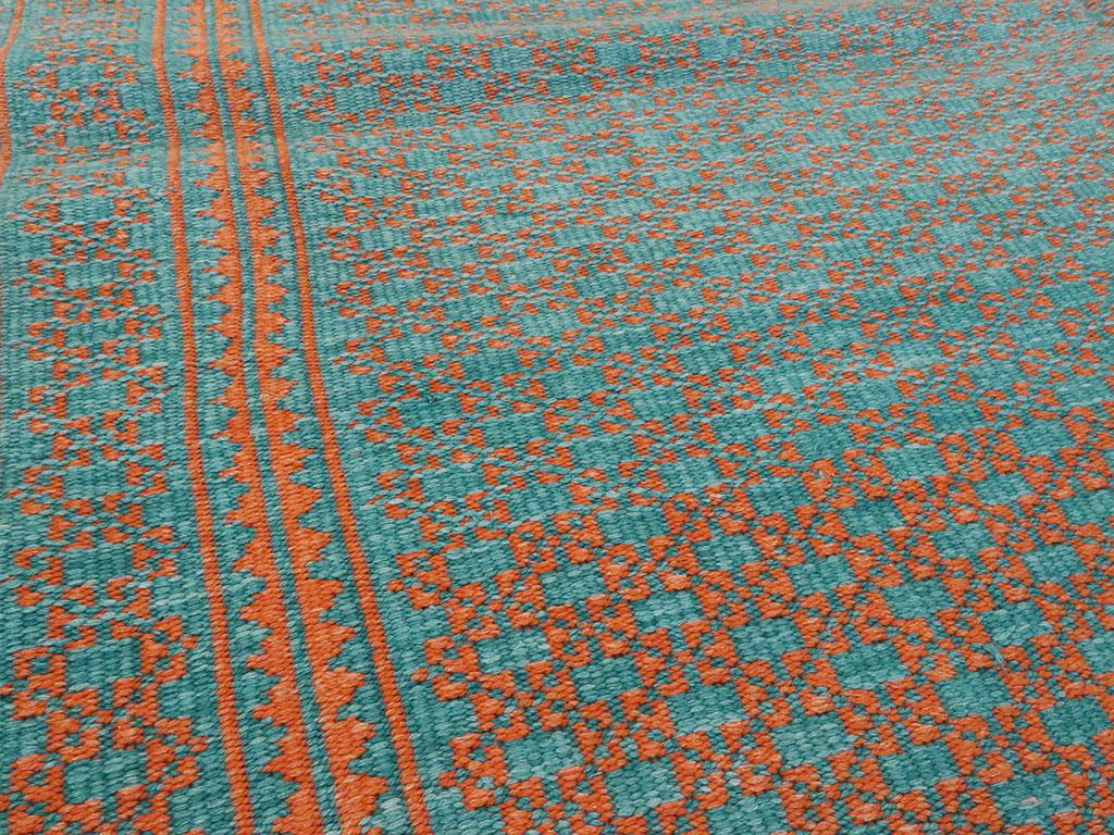 Tessuto a mano Tappeto persiano a trama piatta a due lati reversibile della metà del XX secolo Rug & Kilim in vendita