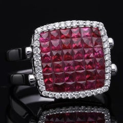 Double-sided Ruby Diamond Ring