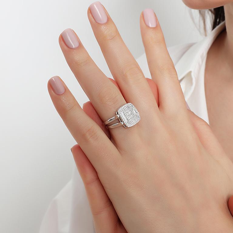 Bague double face rubis et diamant Neuf - En vente à Bayazıt, TR