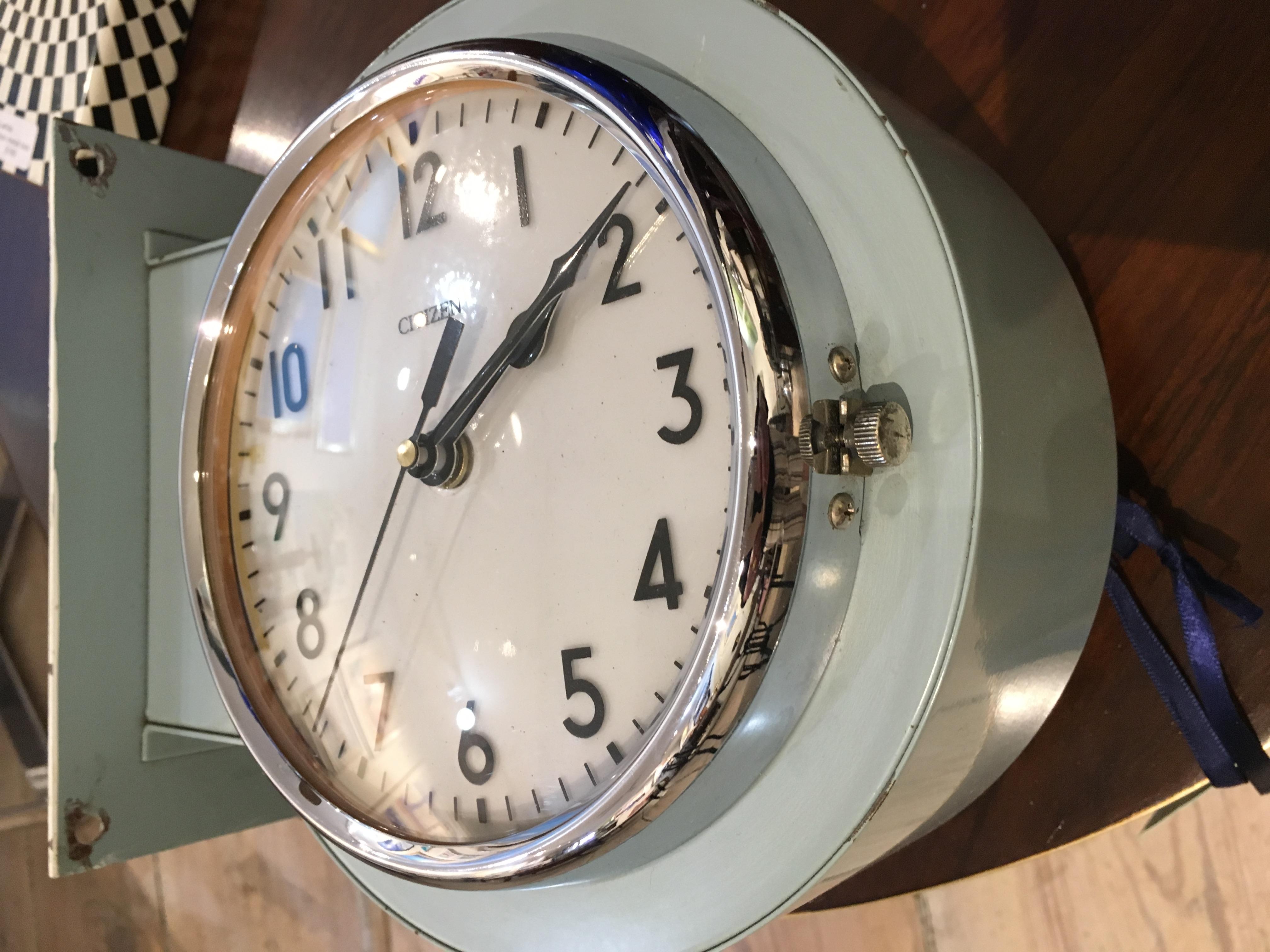 Double-Sided Ship's Nautical Hallway Clock by Citizen In Good Condition In Nantucket, MA