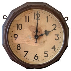 Antique Double Sided Smith Station Clock
