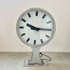Double Sided Train Station Clock, c. 1960s Denmark