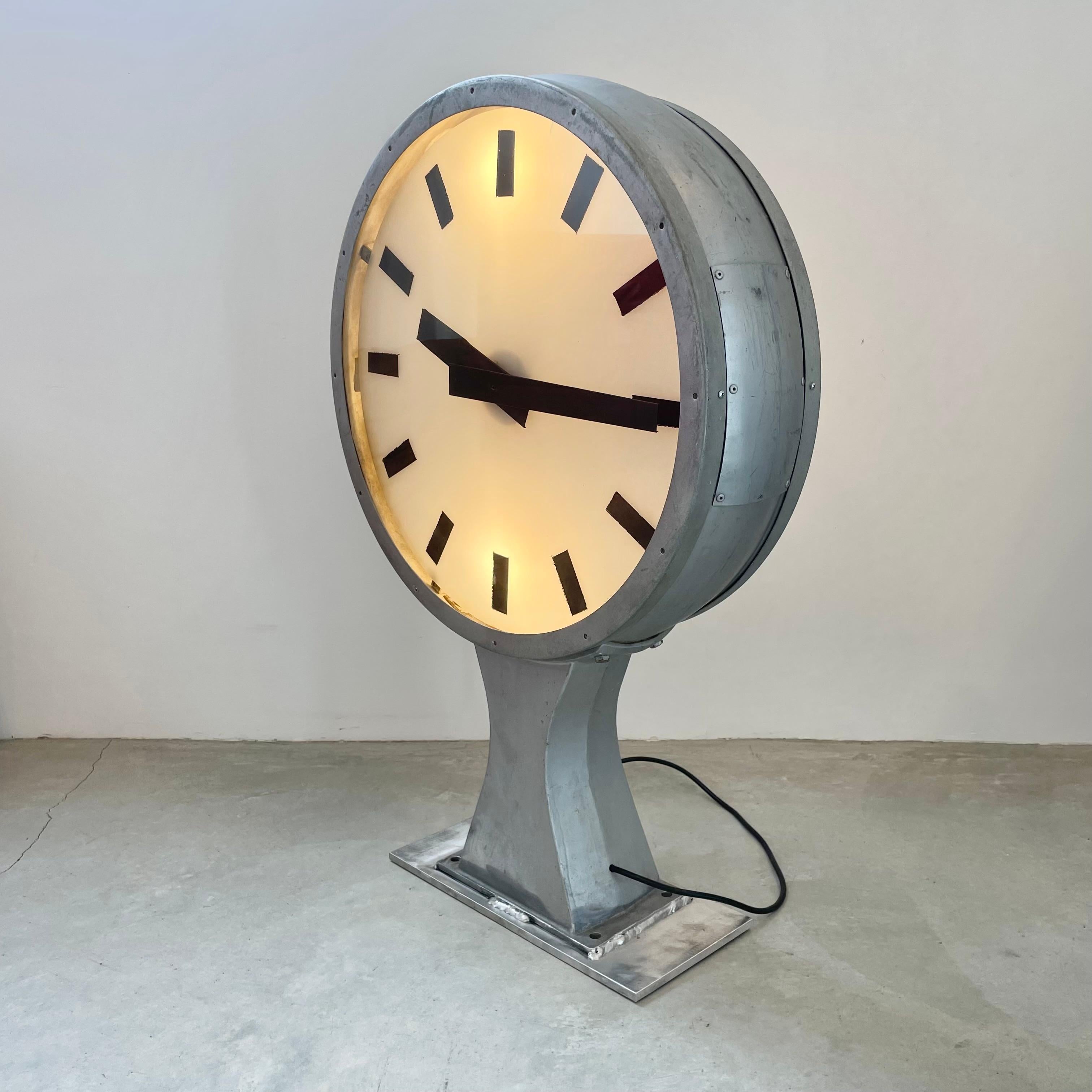 train station double sided clock