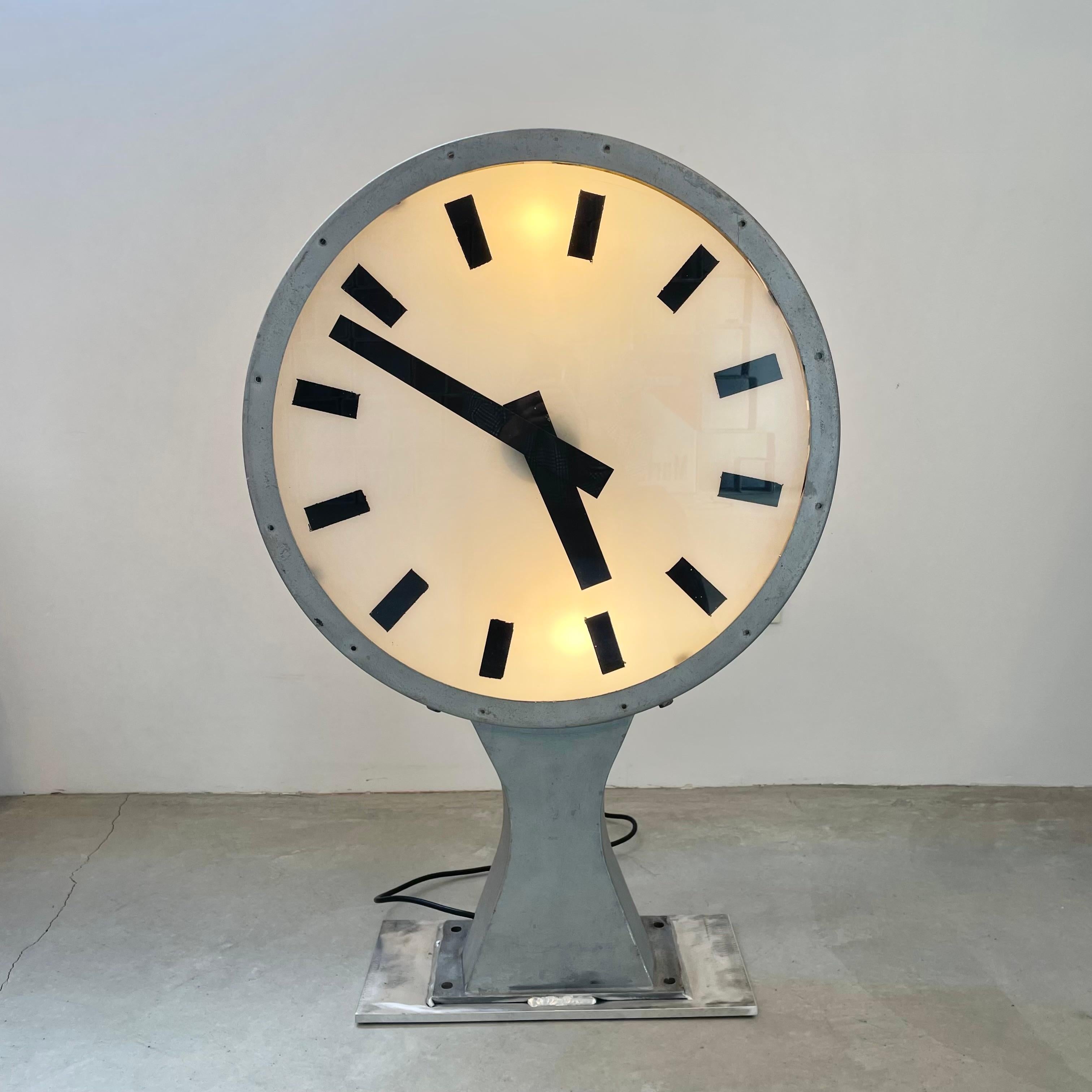 Double Sided Train Station Clock, c. 1960s Denmark For Sale 2
