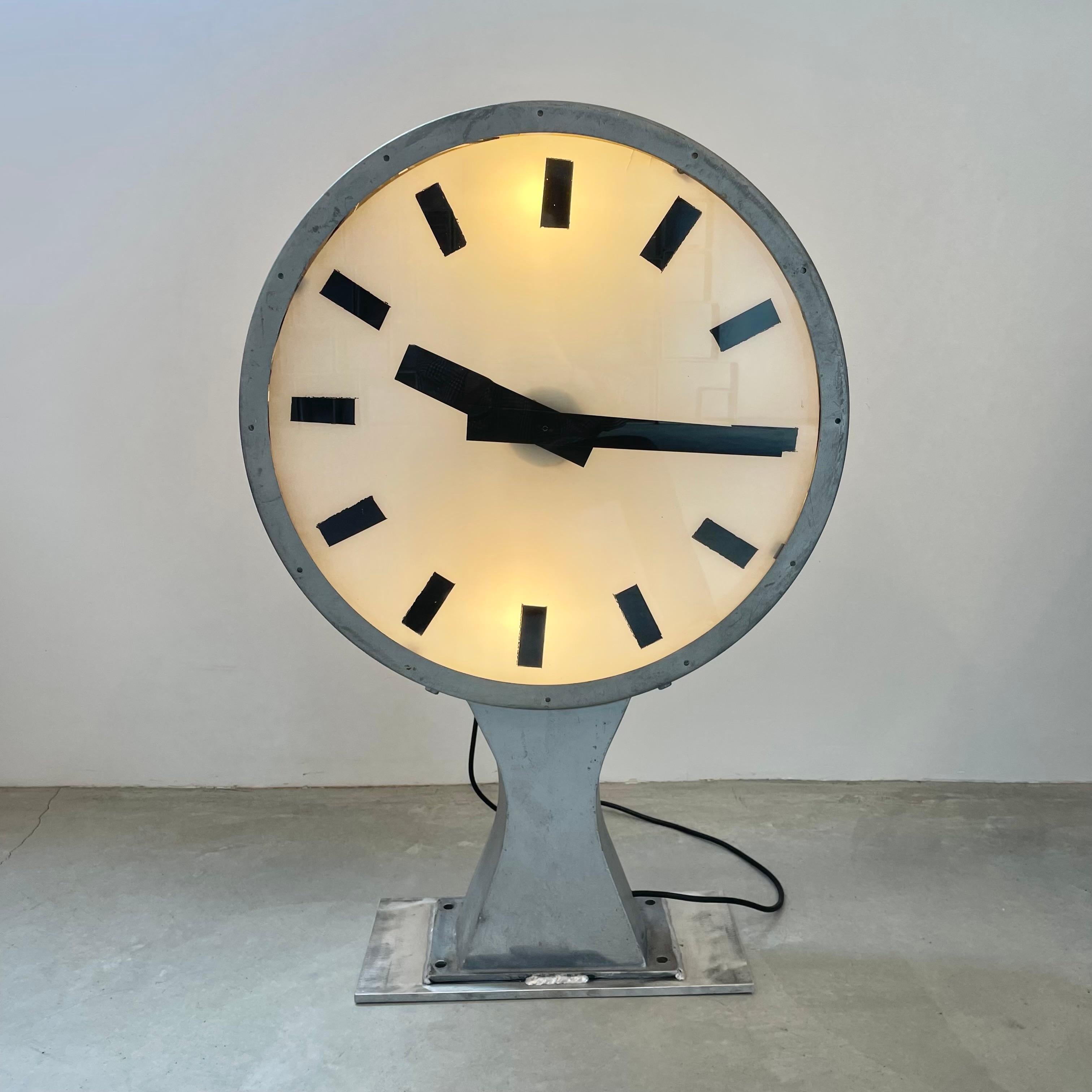 American Double Sided Train Station Clock, c. 1960s Denmark For Sale